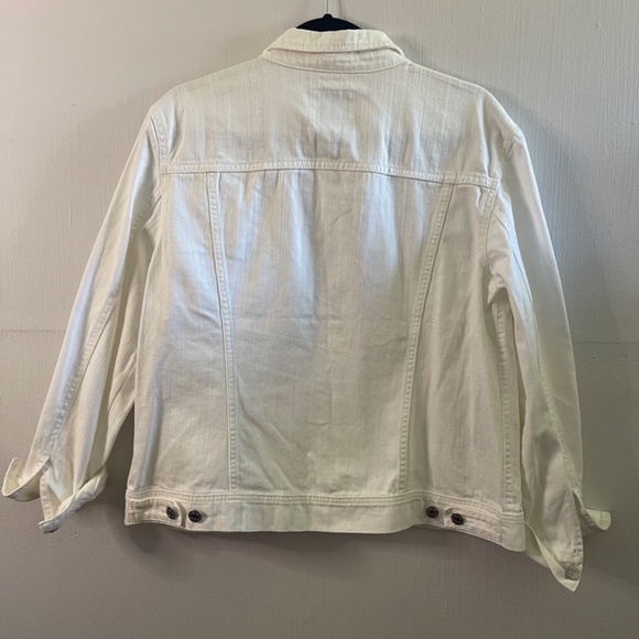 Old Navy White Denim Jacket Size XL - Picture 4 of 4